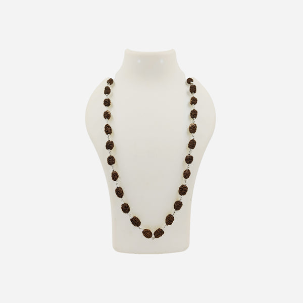 4 Face Rudraksha Silver Maala