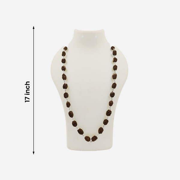 4 Face Rudraksha Silver Maala