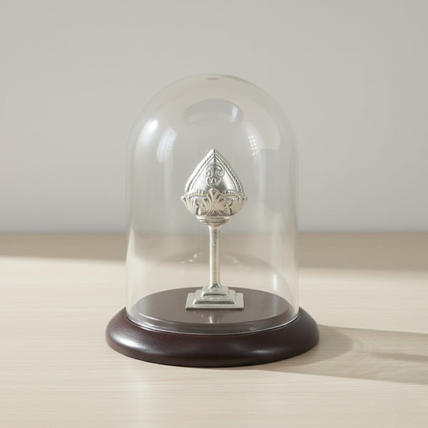 Silver Vel with Dome Display Stand