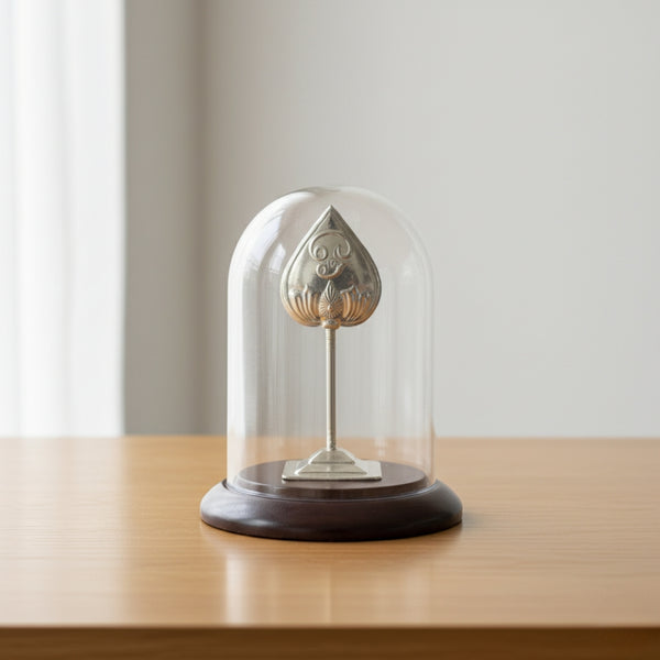 Silver Vel with Dome Display Stand