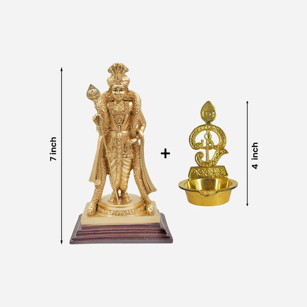 Palani Raja Alangara Murugar with Om Vilakku