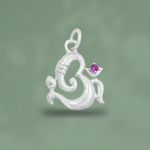 Om Ganesh Pendant Silver