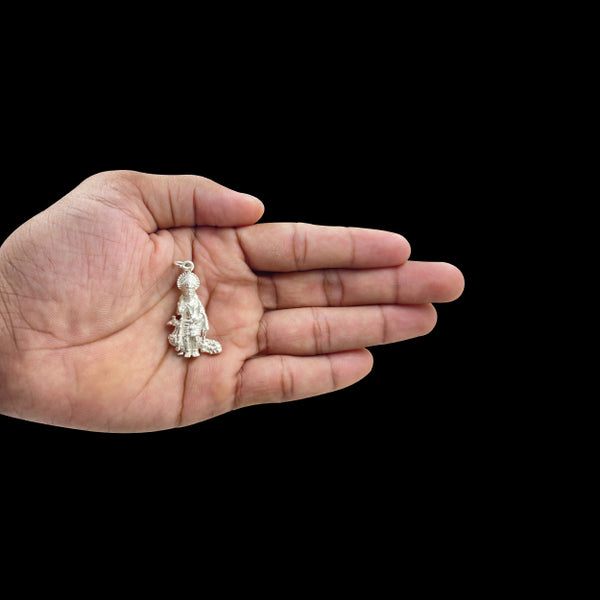 Murugan Silver Pendant with Peacock