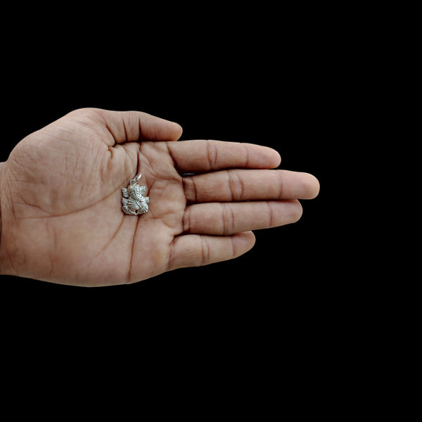 Leaf Ganesh Pendant Silver