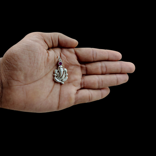 Cute Ganesh Pendant Silver
