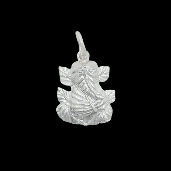 Leaf Ganesh Pendant Silver
