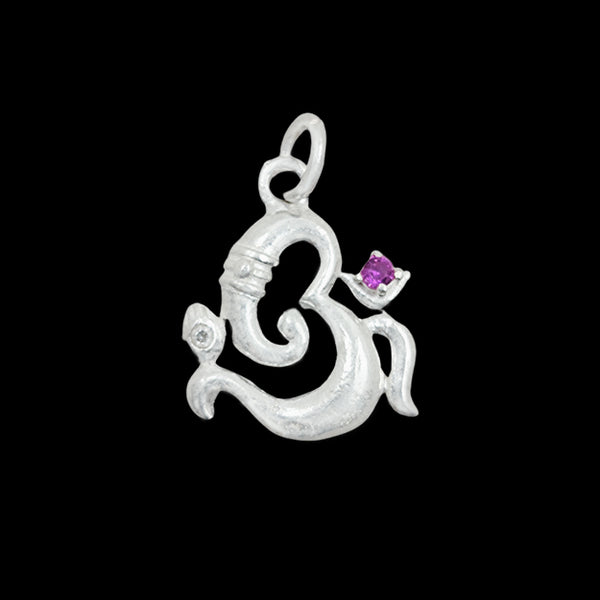 Om Ganesh Pendant Silver