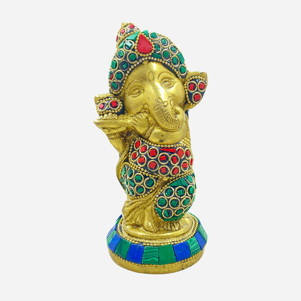 Brass Ganesha - The Divine Maestro