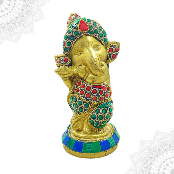 Brass Ganesha - The Divine Maestro