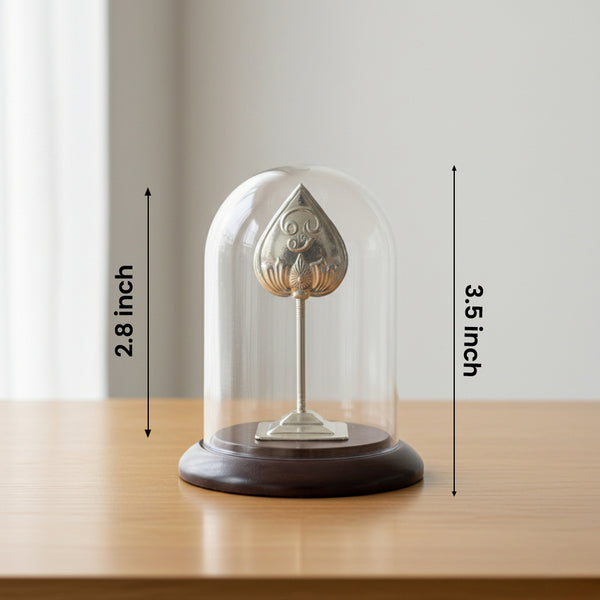 Silver Vel with Dome Display Stand