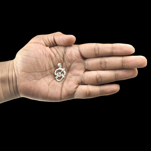Om Vel Silver Pendant