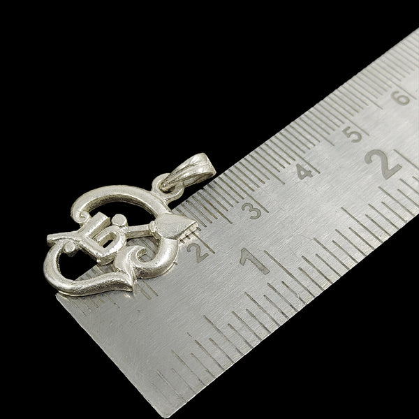 Om Vel Silver Pendant