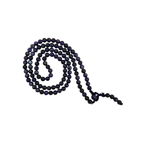 Amethyst Crystal Mala - Prayer Beads for Meditation, Yoga & Chakra Healing