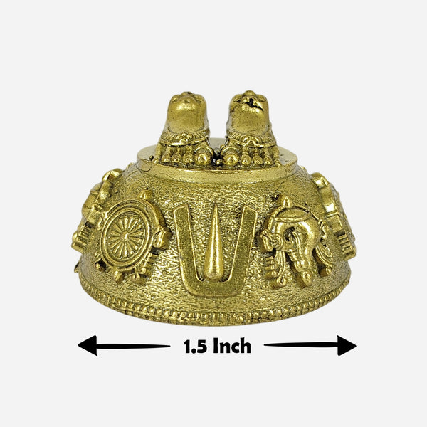 Brass Perumal Patham idol dimensions 1.5 inch