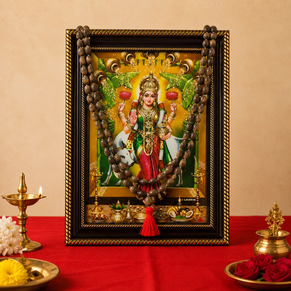 Vastu Grihalakshmi Frame with Lotus Bead Malai (108+1 beads)