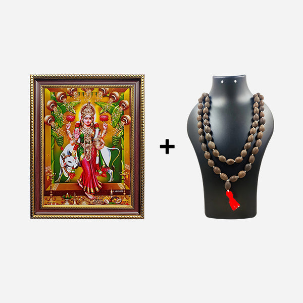 Vastu Grihalakshmi Frame with Lotus Bead Malai (108+1 beads)