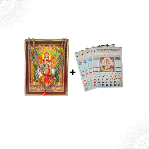 Vastu Grihalakshmi Frame with Lotus Bead Malai (54+1 beads) + 2026 Monthly Calendar(4)