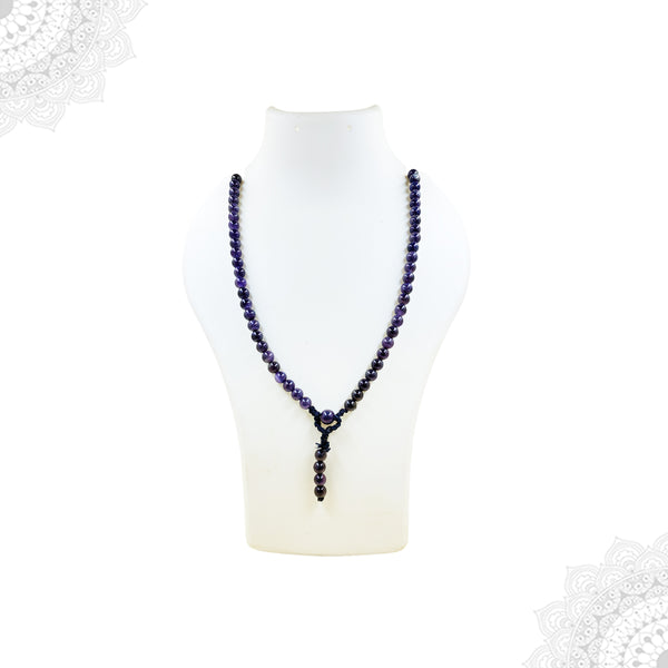 Amethyst Crystal Mala - Prayer Beads for Meditation, Yoga & Chakra Healing