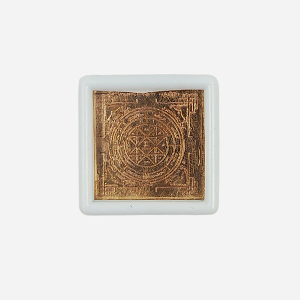 Square Pocket sized Sri Mahalakshmi Yantram with protective box