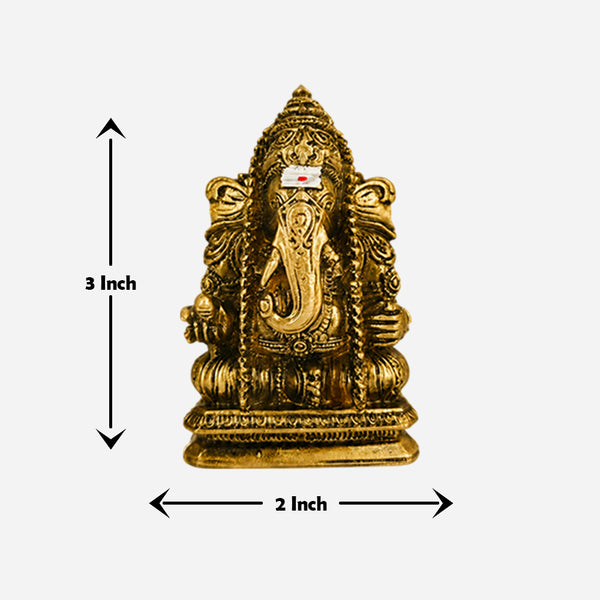 Karpaga Vinayagar Ganesha idol dimensions 3 inch x 2 inch