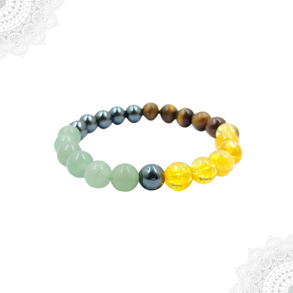 High-quality Money Magnet healing bracelet featuring Citrine and Tiger's Eye stones for abundance and financial success.