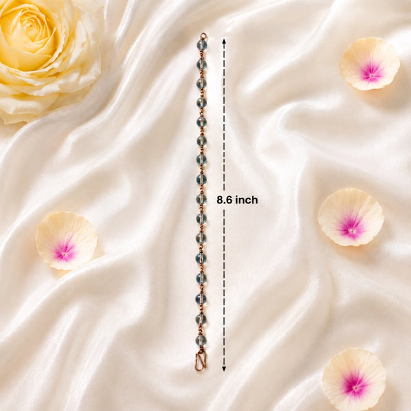 Handcrafted 8.6-inch Spadigam copper wire bracelet measured for a comfortable custom fit.