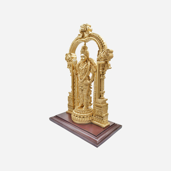 Thiruchendur Murugan idol captured from the right side, highlighting fine craftsmanship for devotional home decor