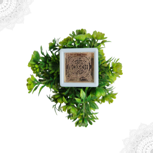 Square Pocket sized Sri Mahalakshmi Yantram with protective box